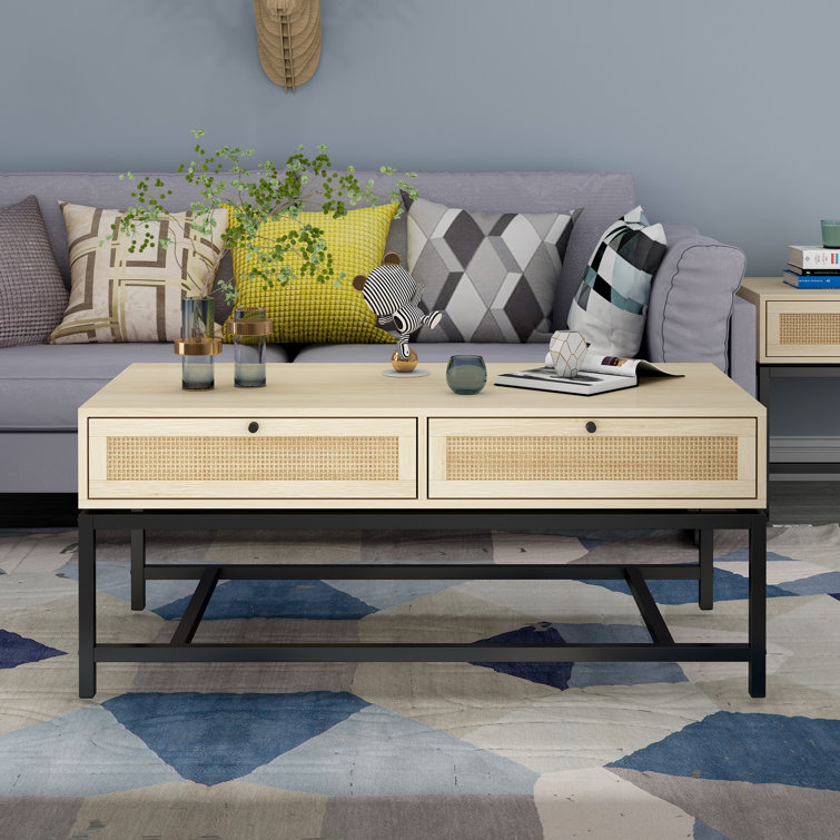 Dakota Fields 2 Drawer Coffee Table Storage Wayfair